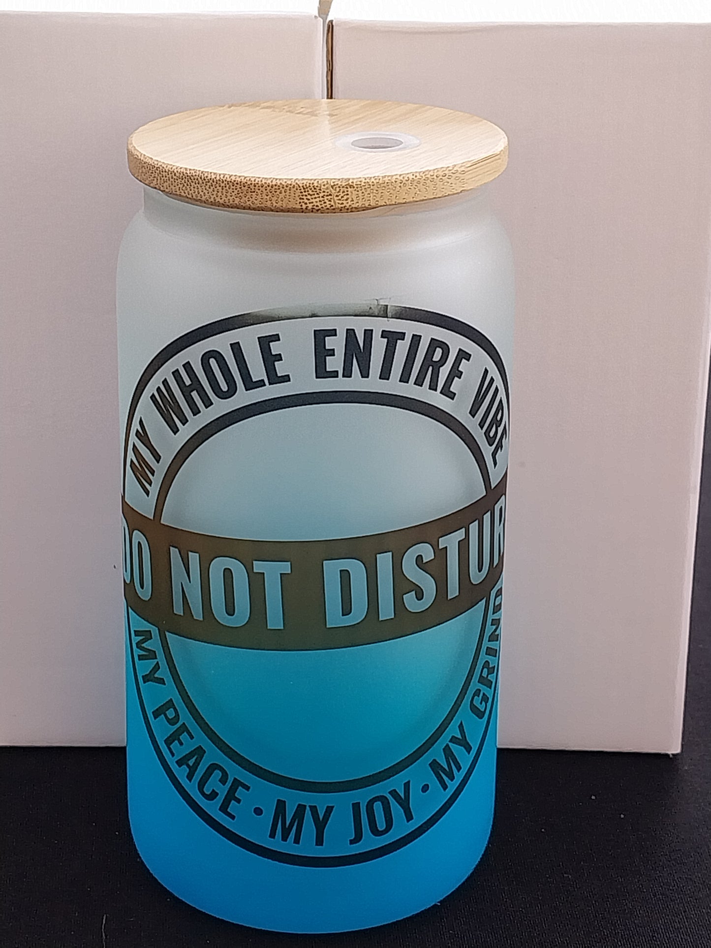 Glass Tumbler Do Not Disturb