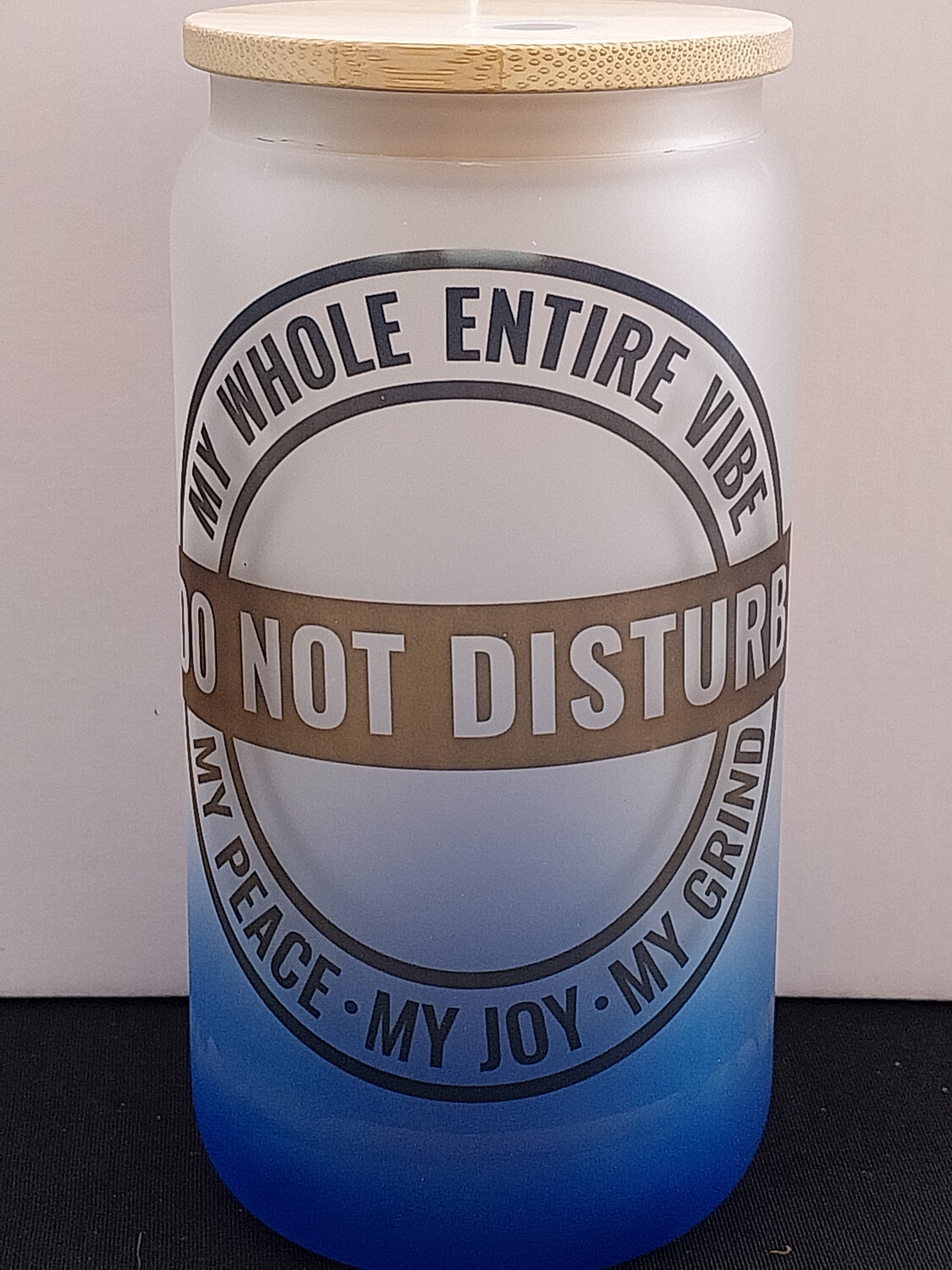 Glass Tumbler Do Not Disturb