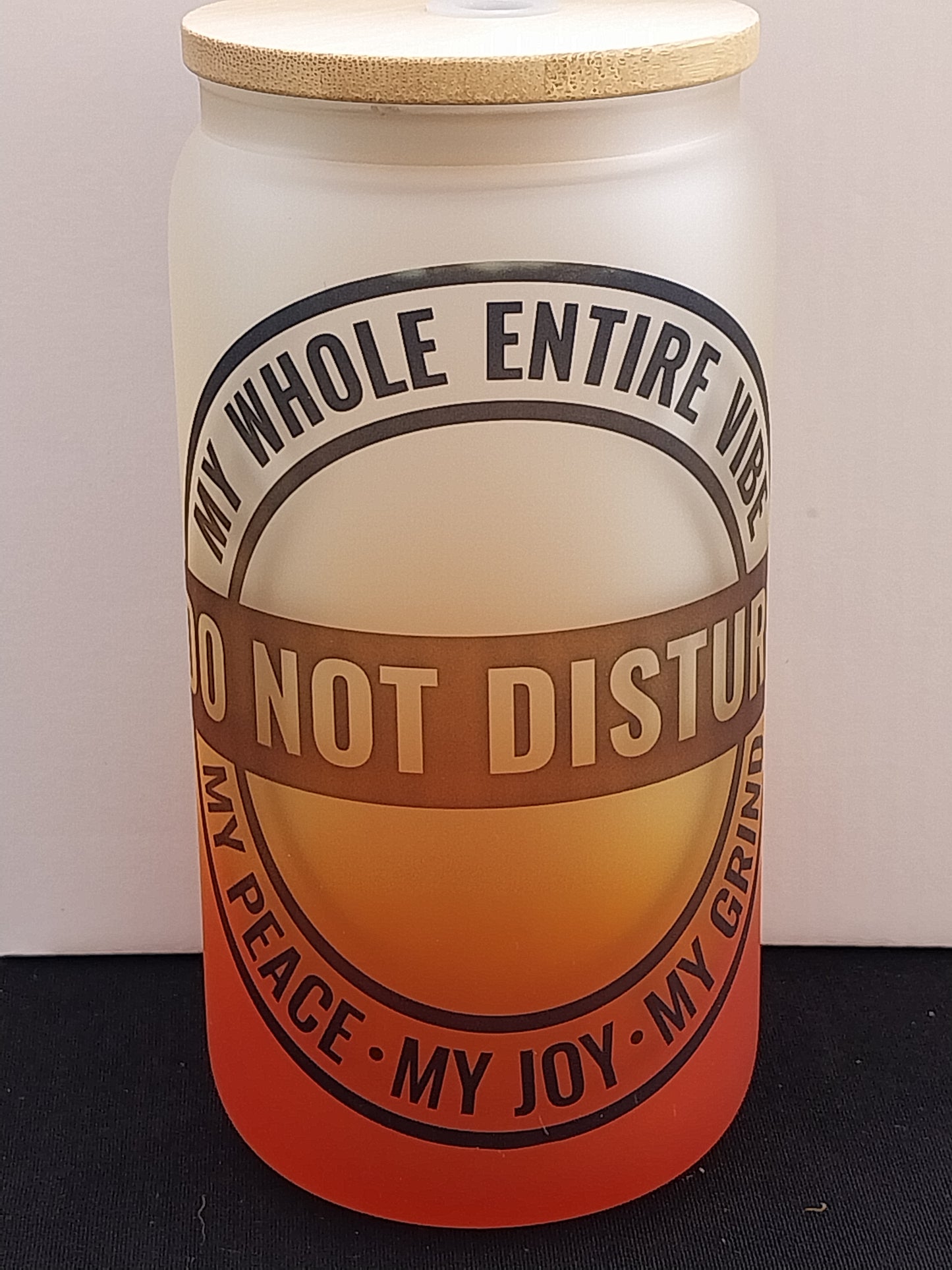 Glass Tumbler Do Not Disturb