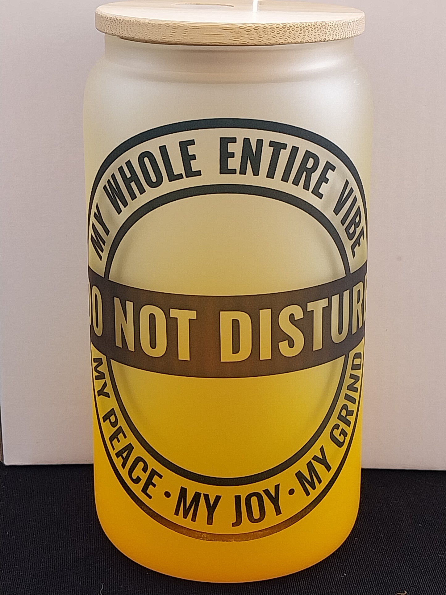 Glass Tumbler Do Not Disturb